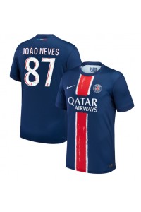 Paris Saint-Germain Joao Neves #87 Voetbaltruitje Thuis tenue 2024-25 Korte Mouw